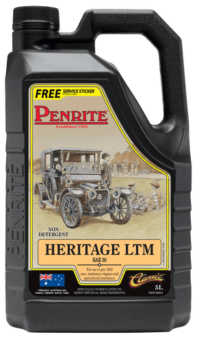 Heritage LTM SAE 30 (Mineral) 5L - Penrite 4 X 5 Litre (Carton Only)
