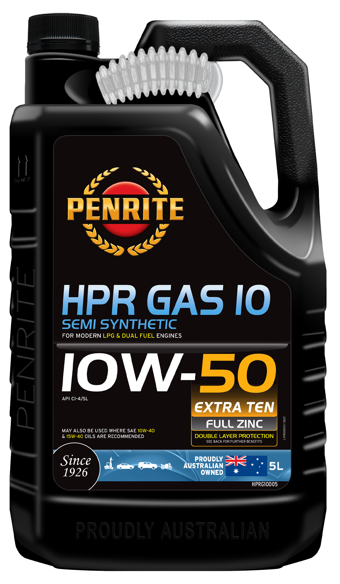 HPR GAS 10 10W-50 (Semi Syn.) - Penrite | Universal Auto Spares