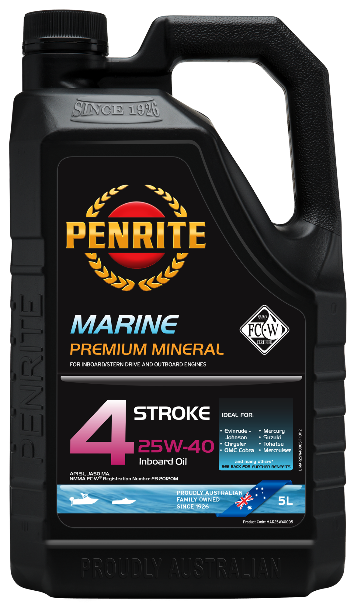 Marine Inboard 4 Stroke 25W-40 (Mineral) - Penrite | Universal Auto Spares