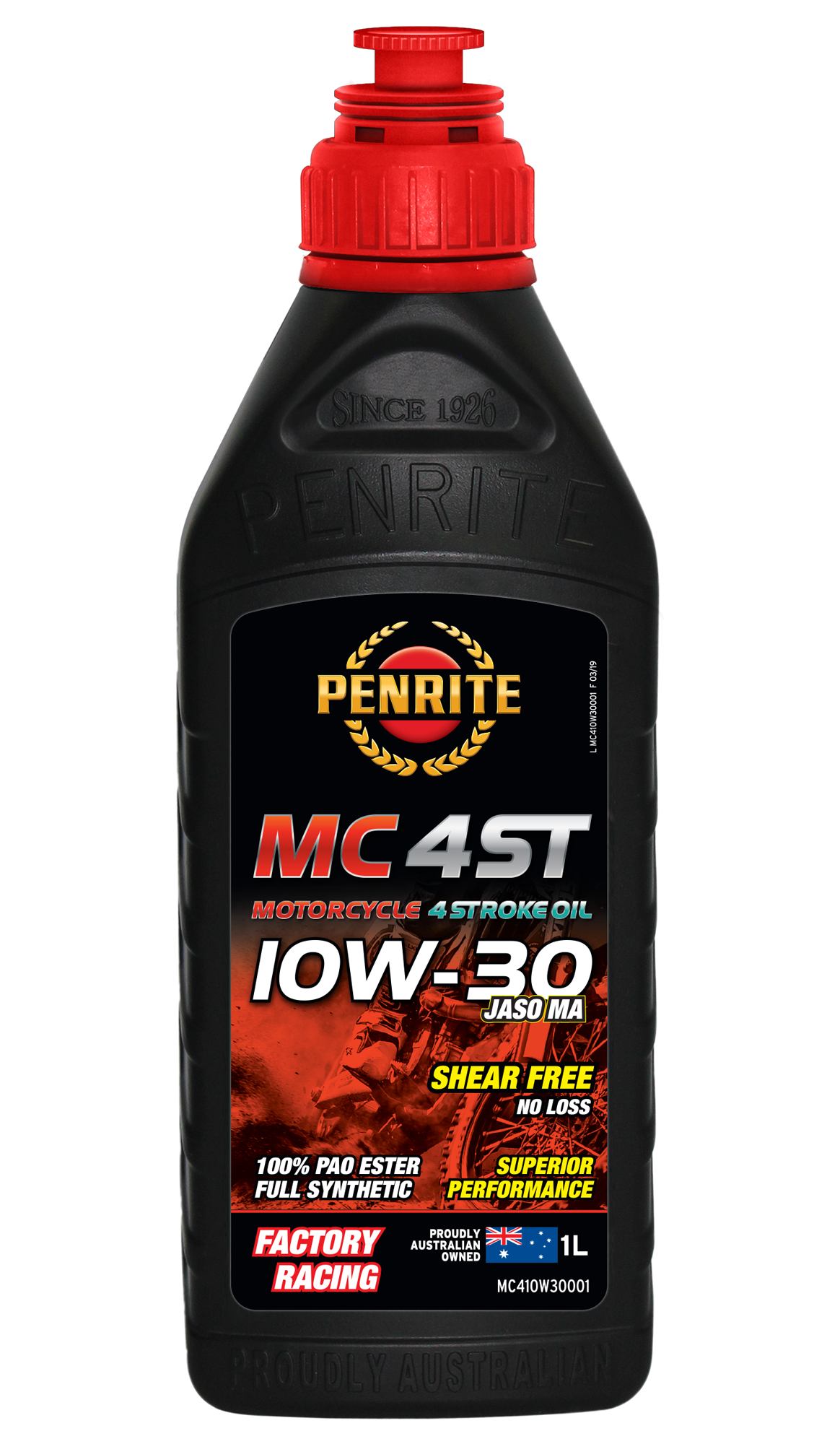 MC-4ST 10W-30 (100% PAO & ESTER) - Penrite  4 X 4 Litre (Carton Only) | Universal Auto Spares