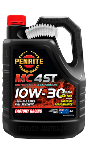 MC-4ST 10W-30 (100% PAO & ESTER) - Penrite 4 X 4 Litre (Carton Only) 4L