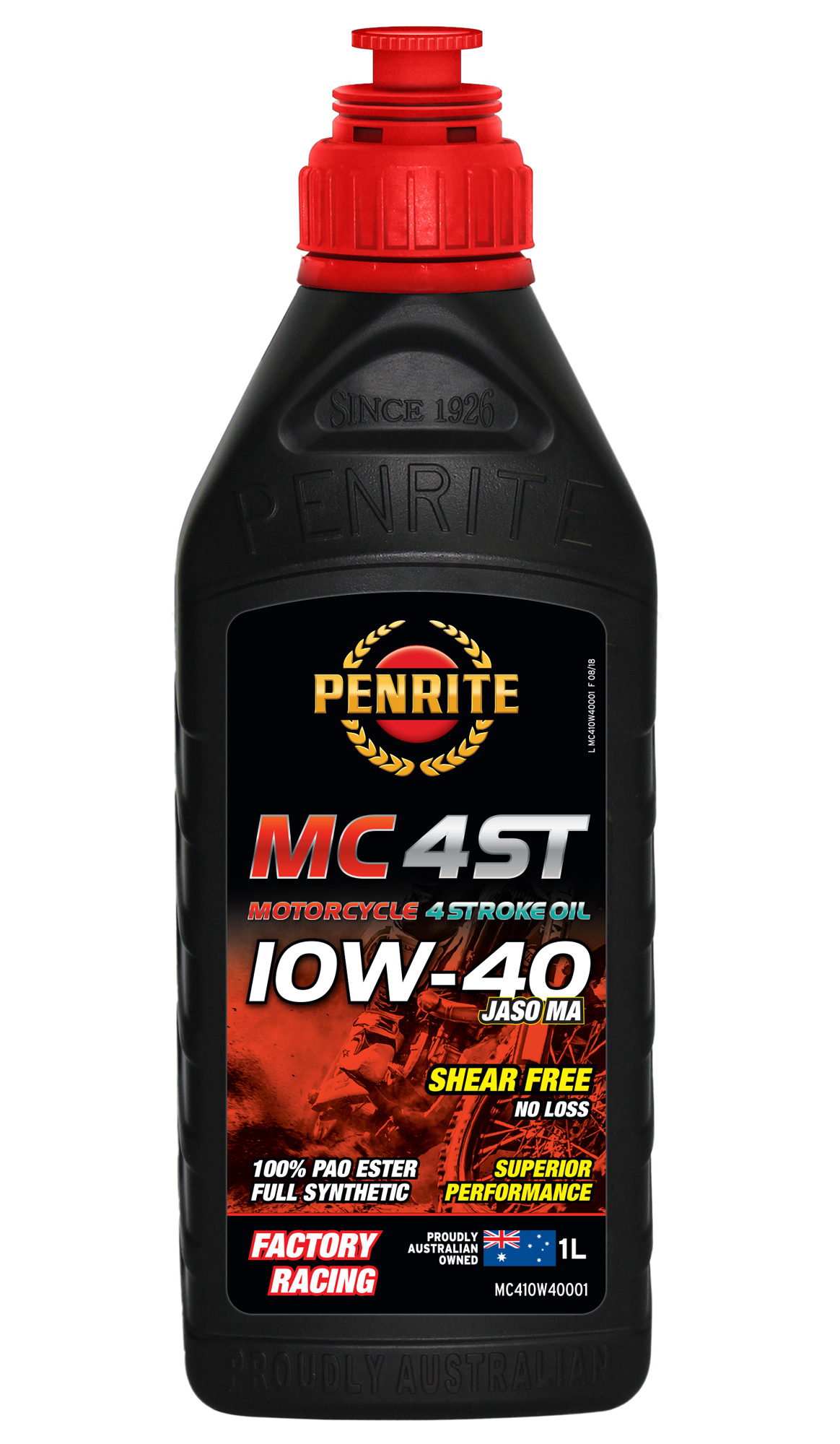 MC-4ST 10W-40 (100% PAO & ESTER) - Penrite 4 X 4 Litre (Carton Only) | Universal Auto Spares