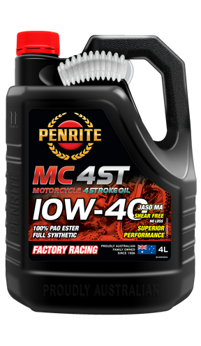MC-4ST 10W-40 (100% PAO & ESTER) - Penrite 4 X 4 Litre (Carton Only) 4L