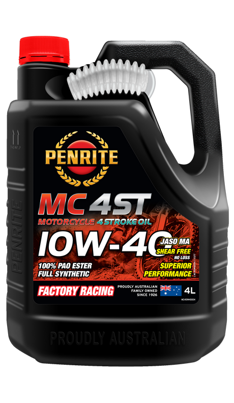 MC-4ST 10W-40 (100% PAO & ESTER) - Penrite 4 X 4 Litre (Carton Only) 4L