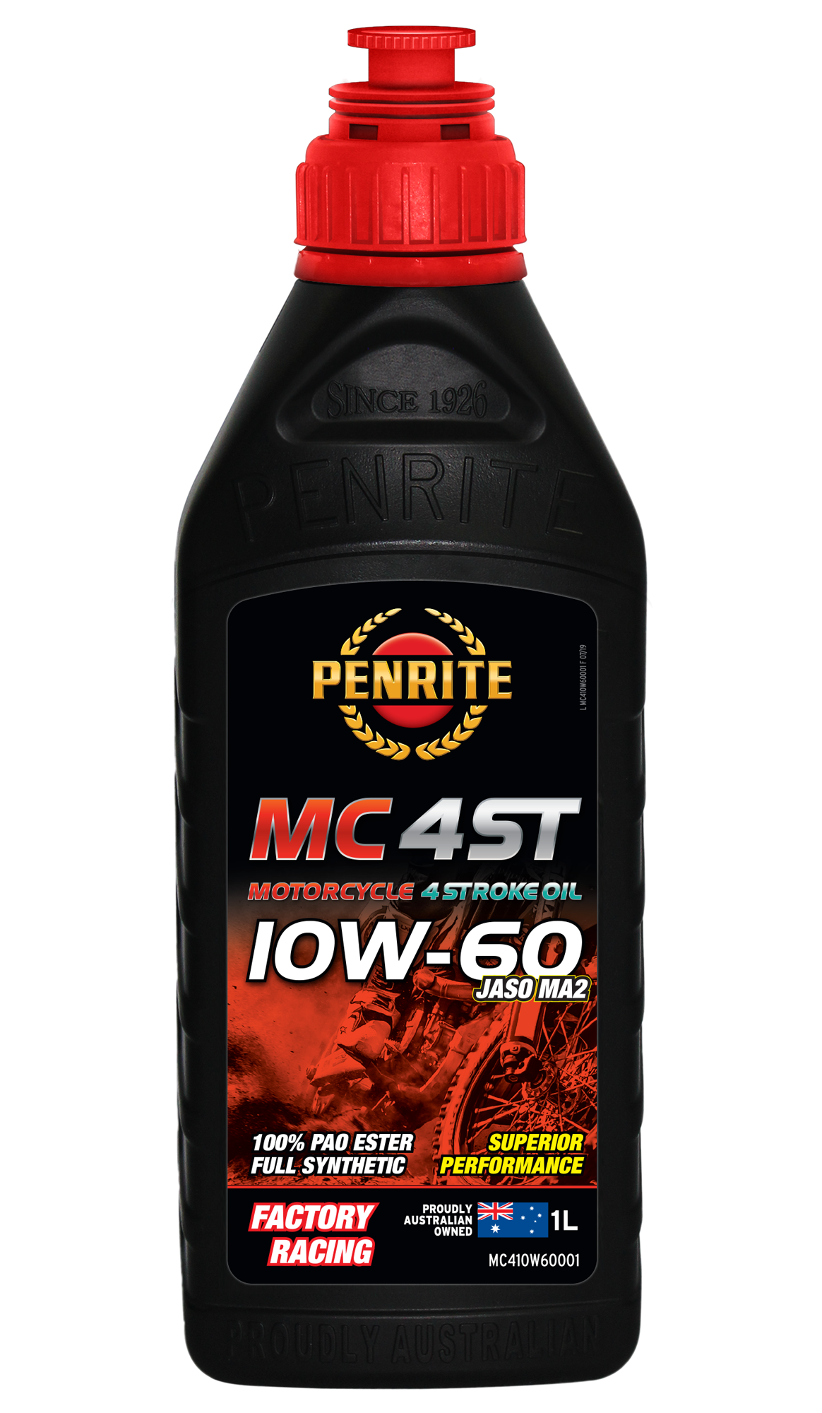 MC-4ST 10W-60 (100% PAO & ESTER) - Penrite 4 X 4 Litre (Carton Only)