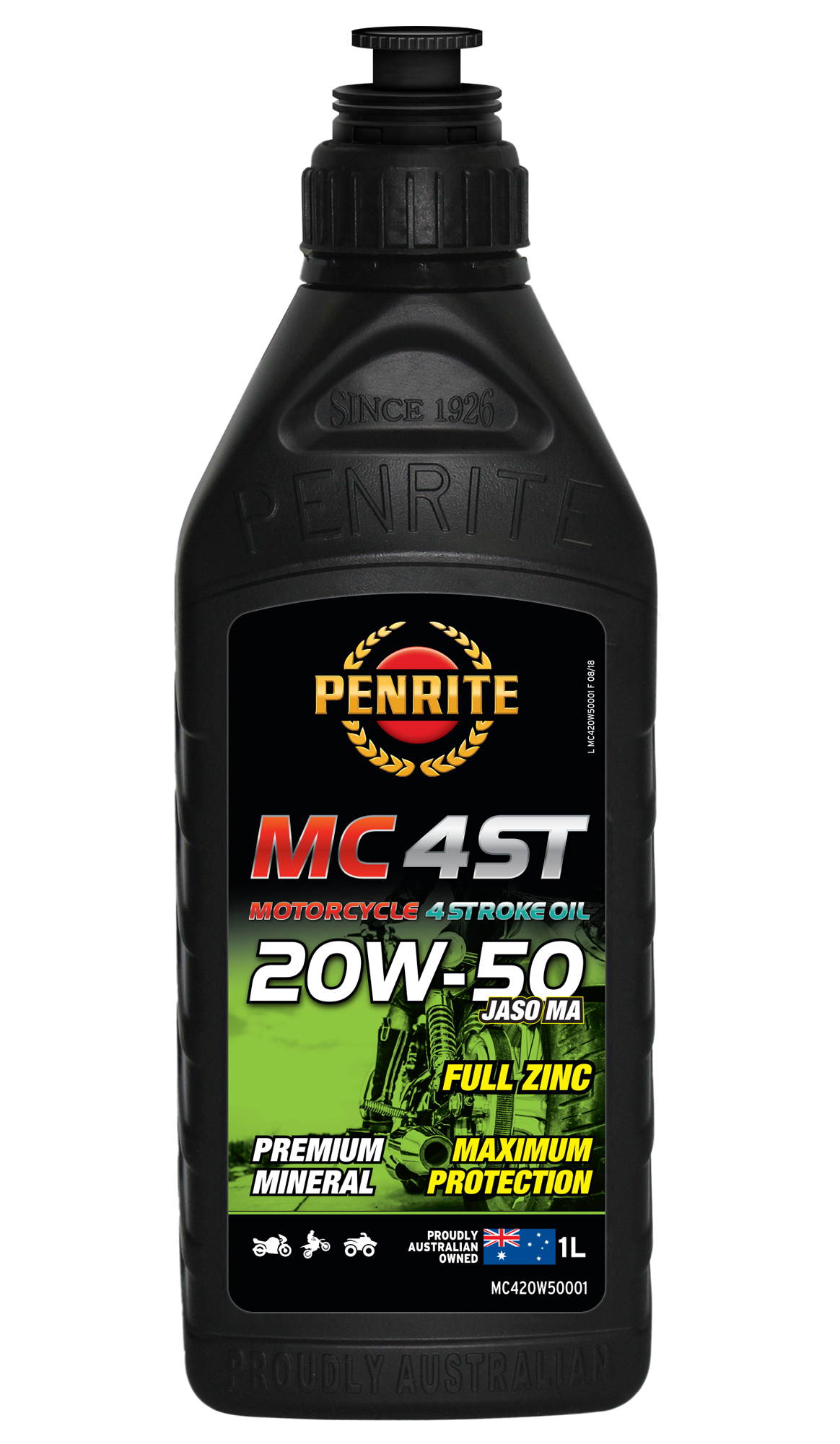 MC-4ST Mineral 20W-50 - Penrite 4 X 4 Litre (Carton Only)