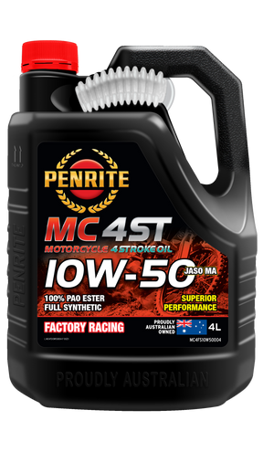 MC-4ST Full Syn 10W-50 (100% PAO & ESTER) - Penrite 4 X 4 Litre (Carton Only) 4L