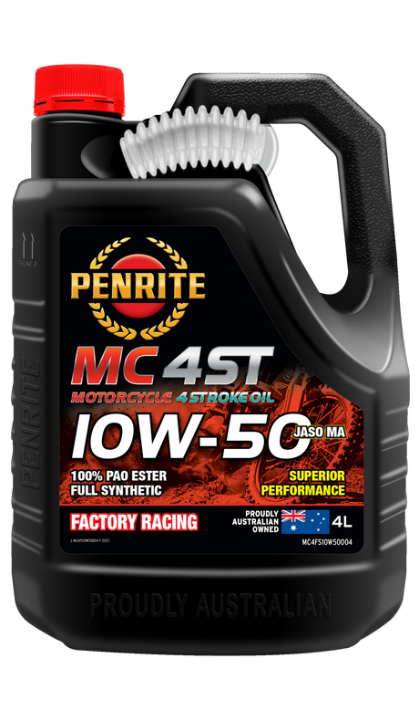 MC-4ST Full Syn 10W-50 (100% PAO & ESTER) - Penrite 4 X 4 Litre (Carton Only) 4L