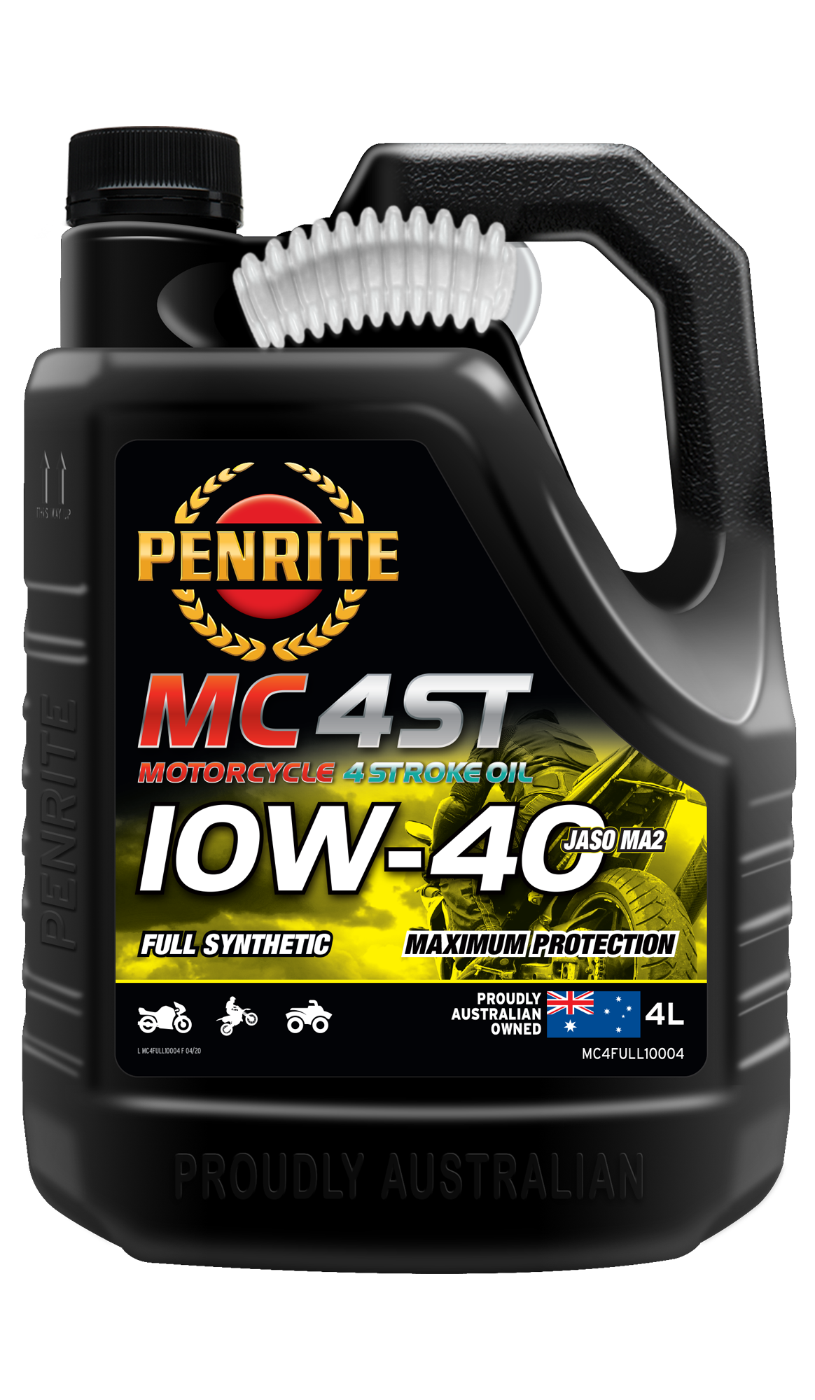 MC-4ST Full Synthetic 10W-40 - Penrite 4 X 4 Litre (Carton Only) 4L