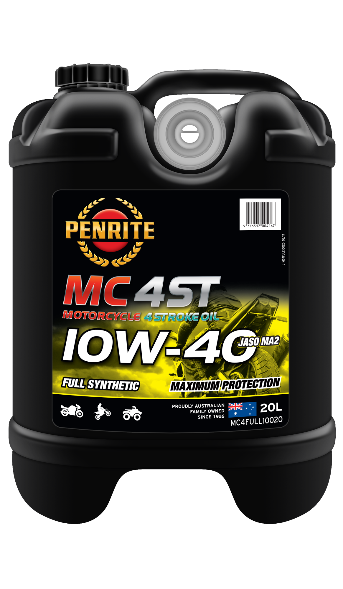 MC-4ST Full Synthetic 10W-40 - Penrite  4 X 4 Litre (Carton Only) | Universal Auto Spares