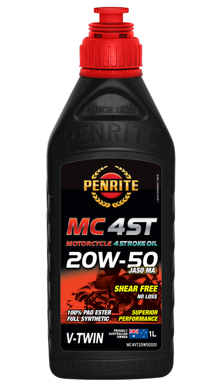 MC-4ST V TWIN 20W-50 (100% PAO & ESTER) - Penrite 4 X 4 Litre (Carton Only)