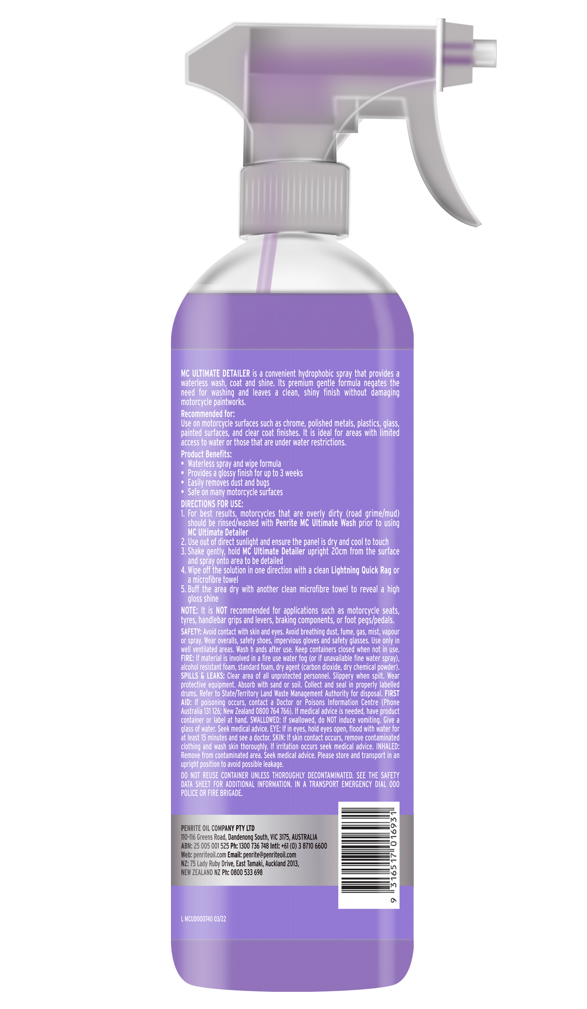 MC Ultimate Detailer 740ml - Penrite