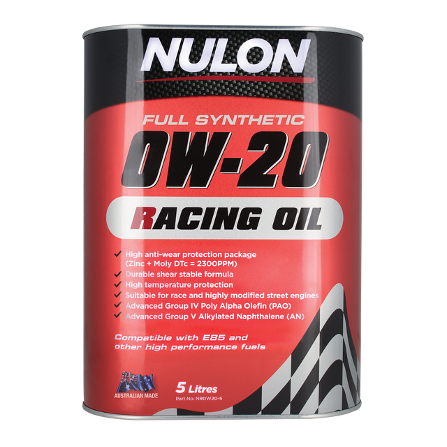 Full Synthetic 0W-20 Racing Oil - Nulon 5L