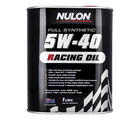 Full Synthetic 5W-40 Racing Oil - Nulon | Universal Auto Spares