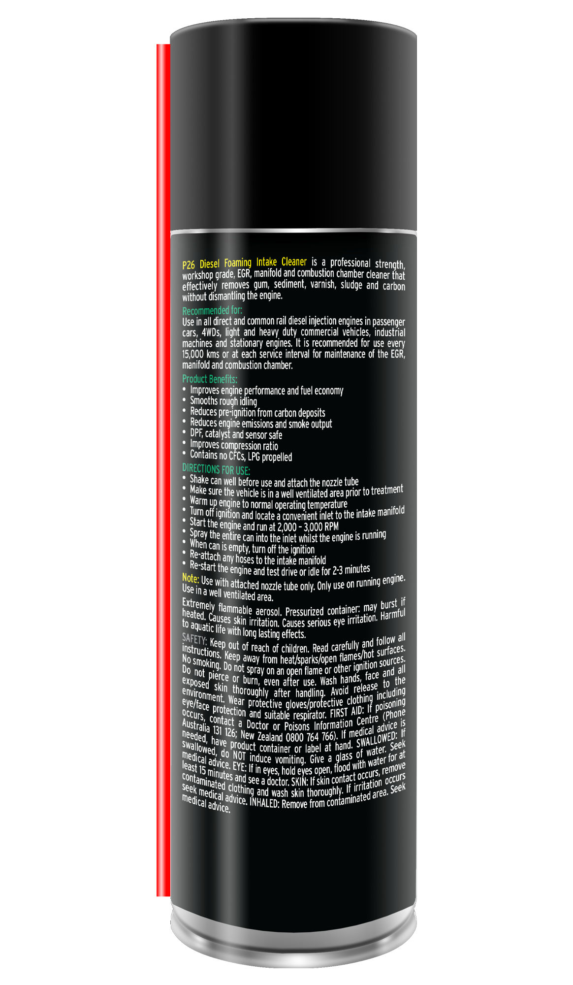 P26 Diesel Foaming Intake Cleaner 130ml - Penrite