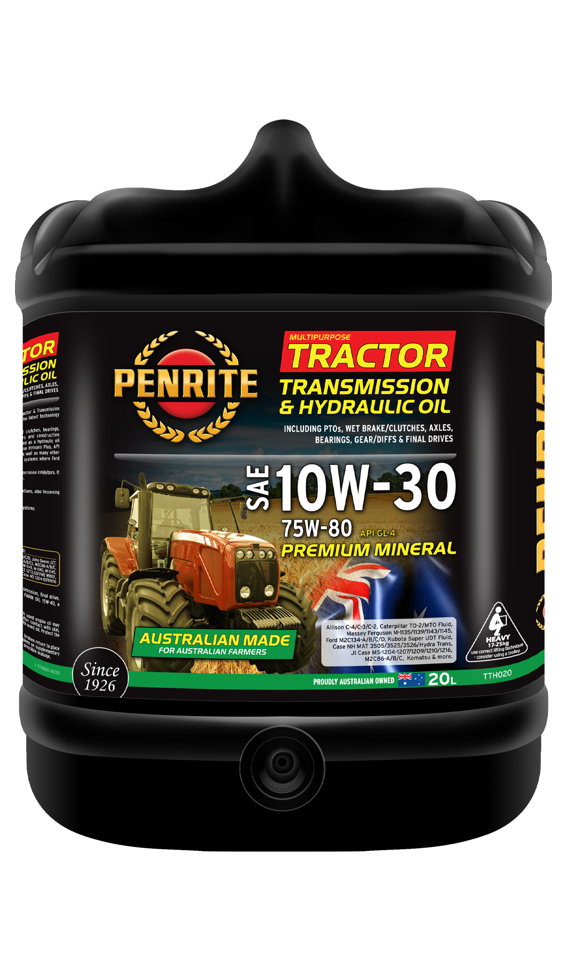 Tractor Transmission & Hydraulic Oil (UTTO) 20L - Penrite